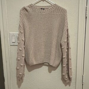 moon & madison Textured Knit Sweater in Cream